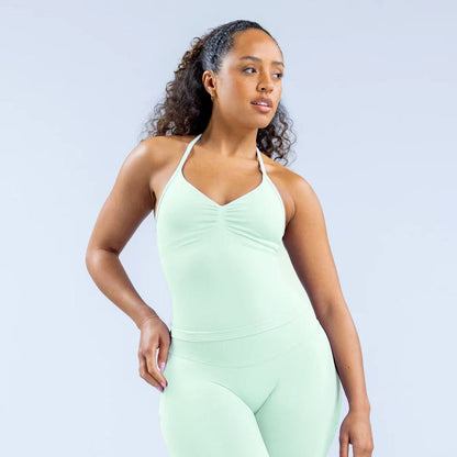 High-Elastic Halterneck Sports Bra