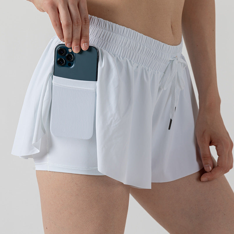 High Elastic Nylon Skin-friendly Pocket Tennis Skirt