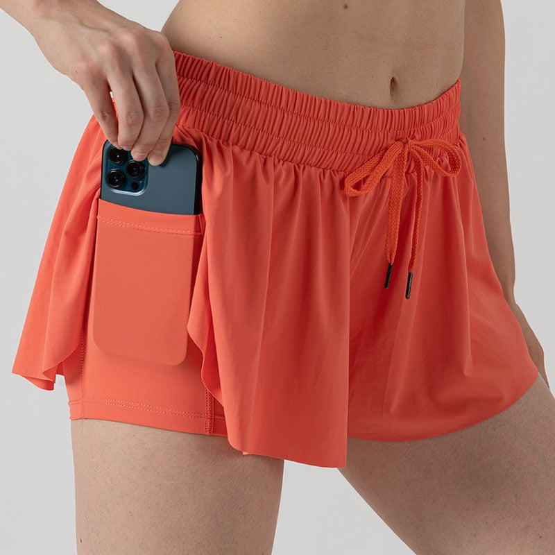 High Elastic Nylon Skin-friendly Pocket Tennis Skirt