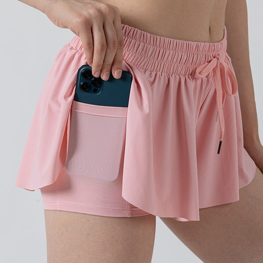 High Elastic Nylon Skin-friendly Pocket Tennis Skirt