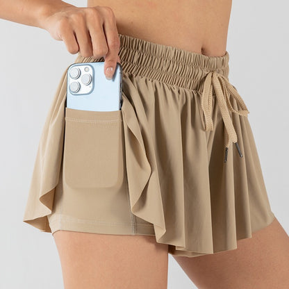 High Elastic Nylon Skin-friendly Pocket Tennis Skirt