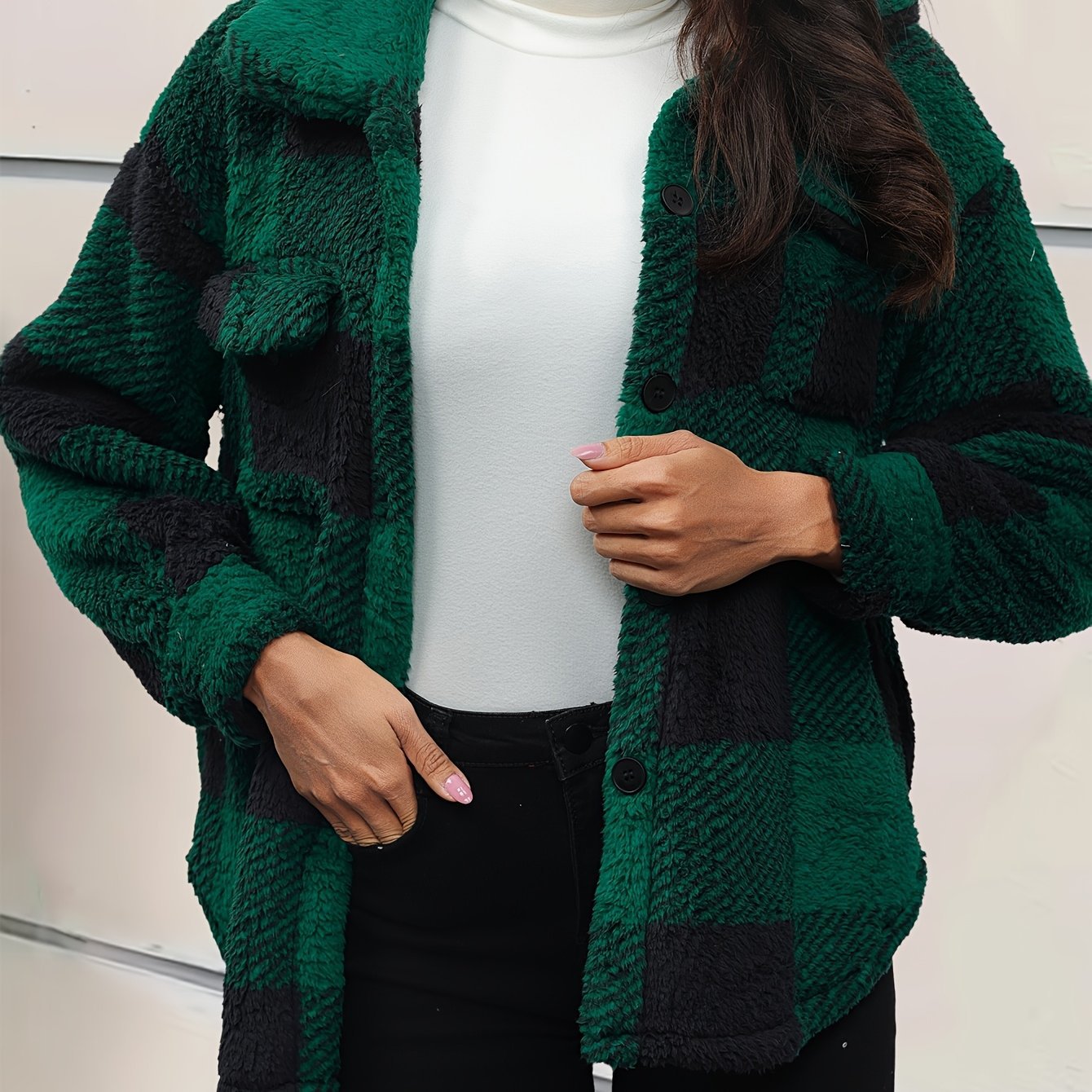 High Elastic Plush Winter Jacket