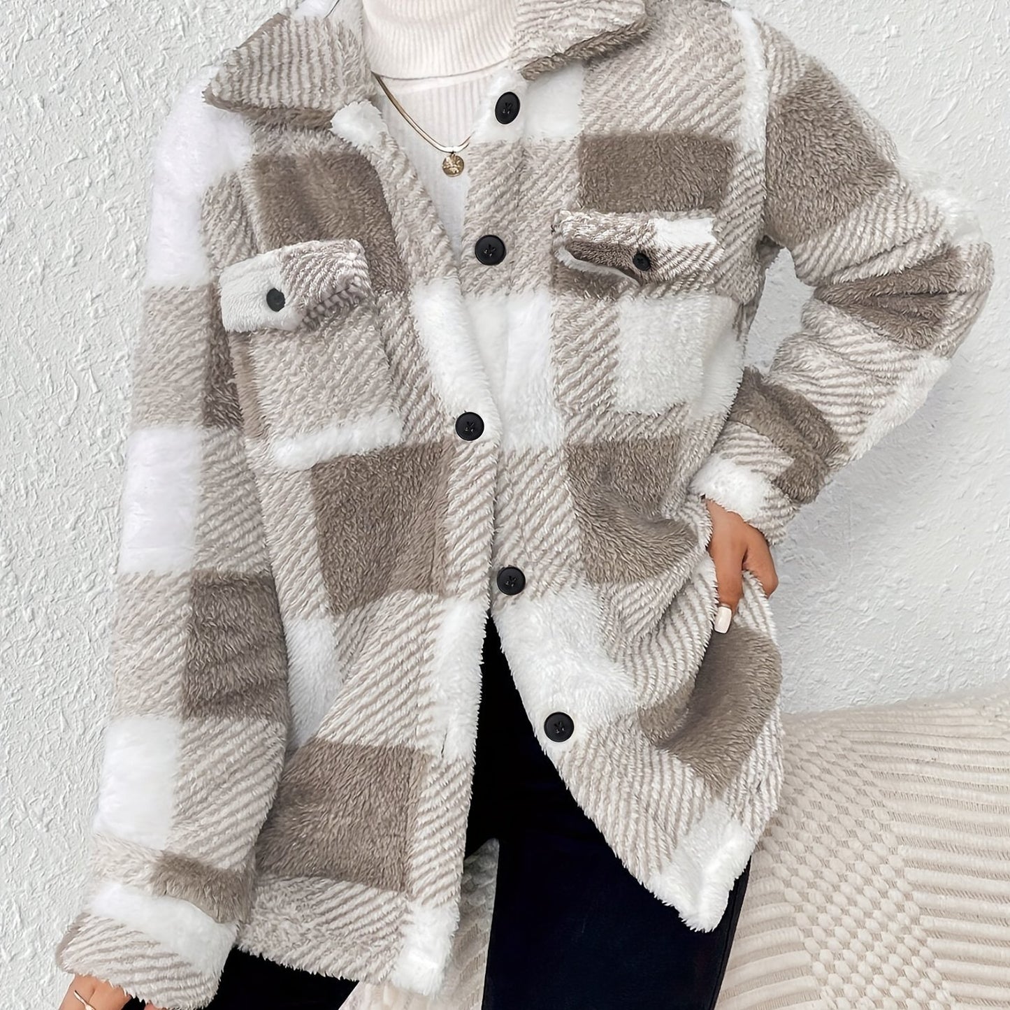High Elastic Plush Winter Jacket