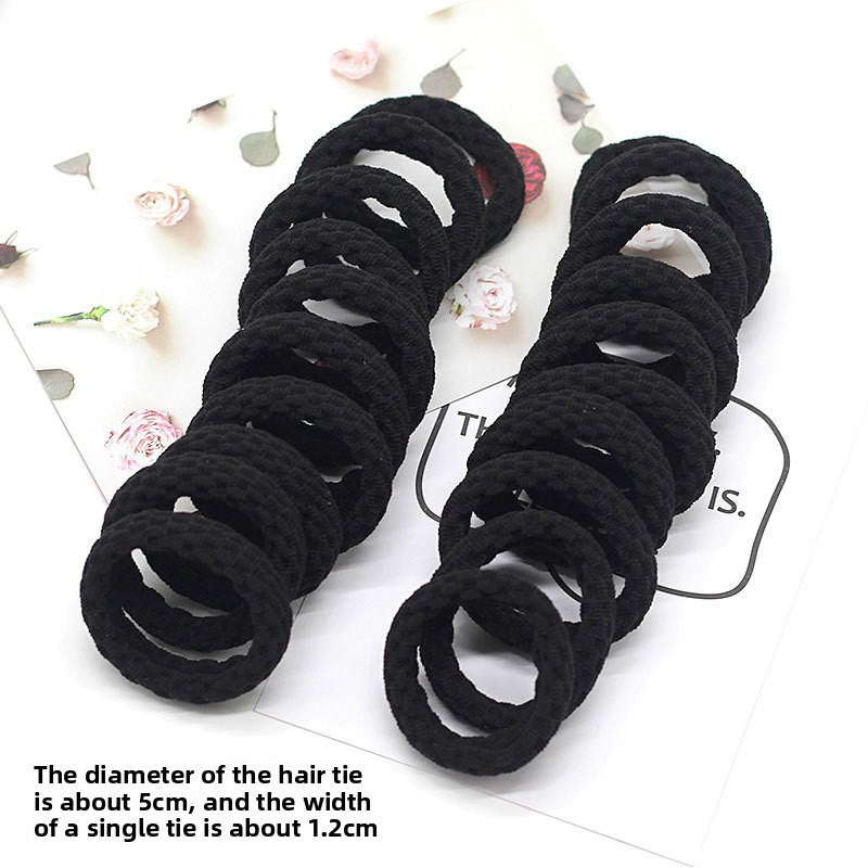 High Elastic Thick Payertail Black Hair Rope