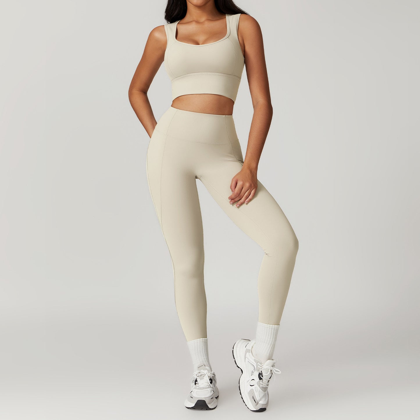 High Elastic Yoga Running Sports Suit Set