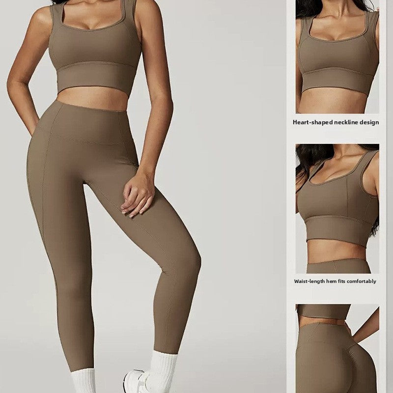 High Elastic Yoga Running Sports Suit Set