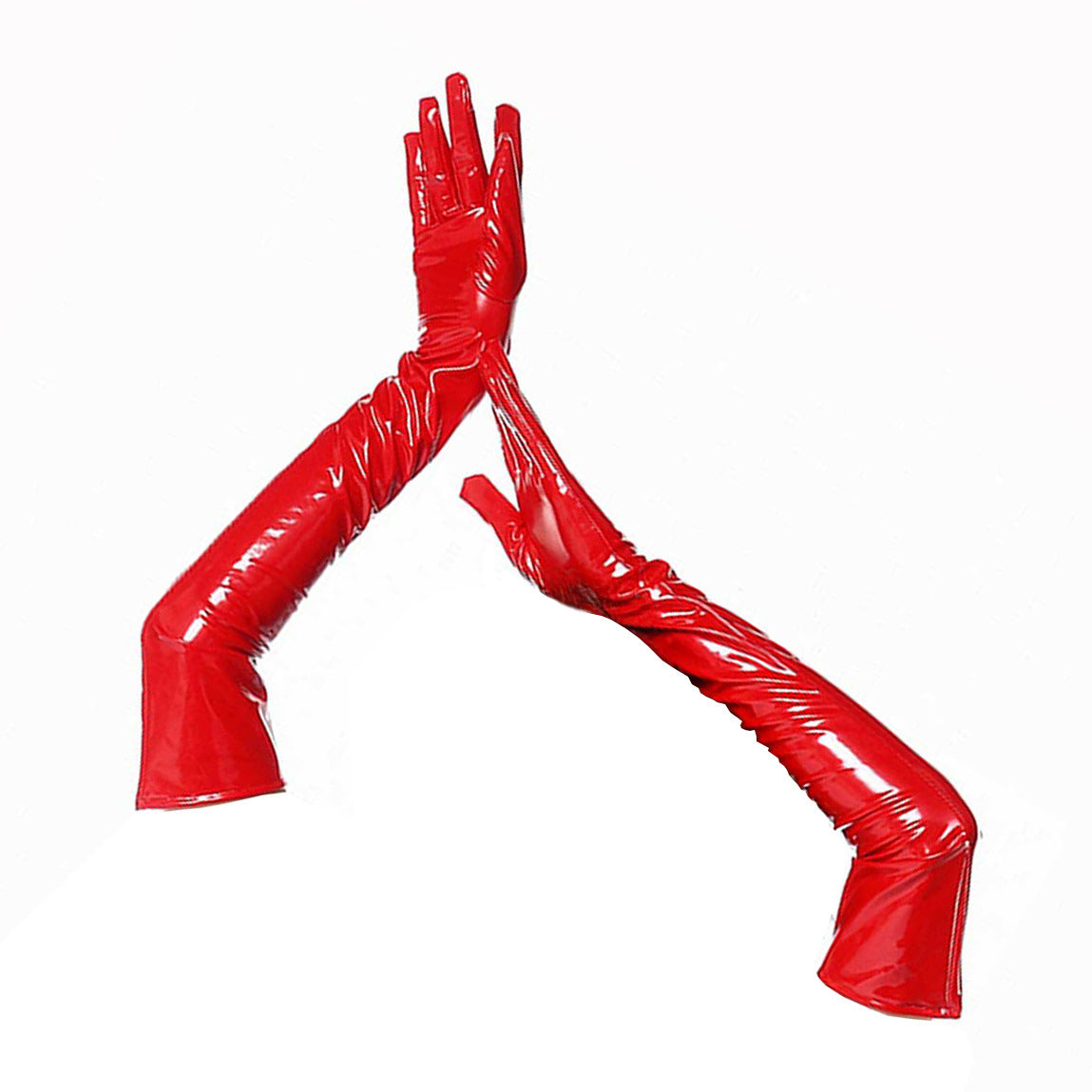 High elasticity and shiny leather gloves
