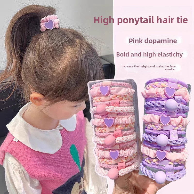 High elasticity colorful large loop children's elastic band