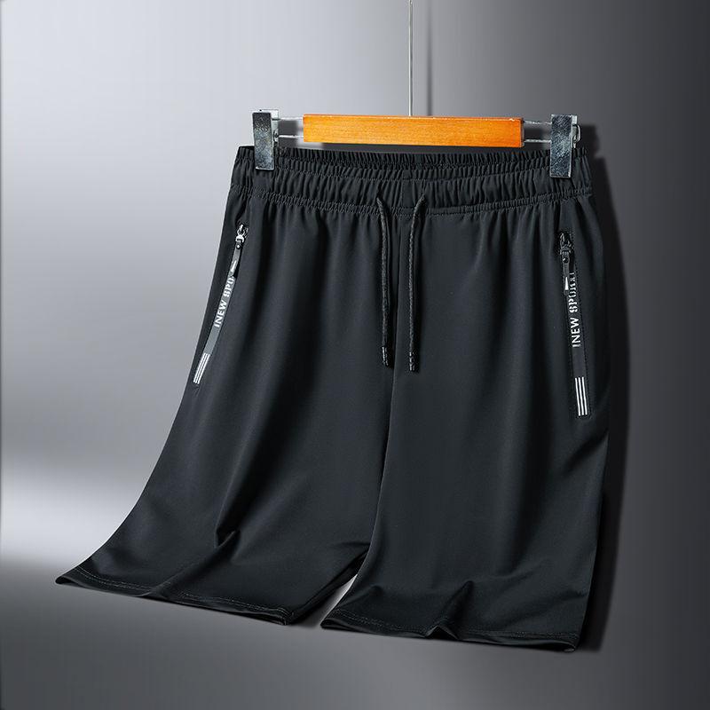 High-Elasticity Nylon Ice Silk Shorts for Men – Summer, Plus Size, Loose-Fit, Quick-Drying