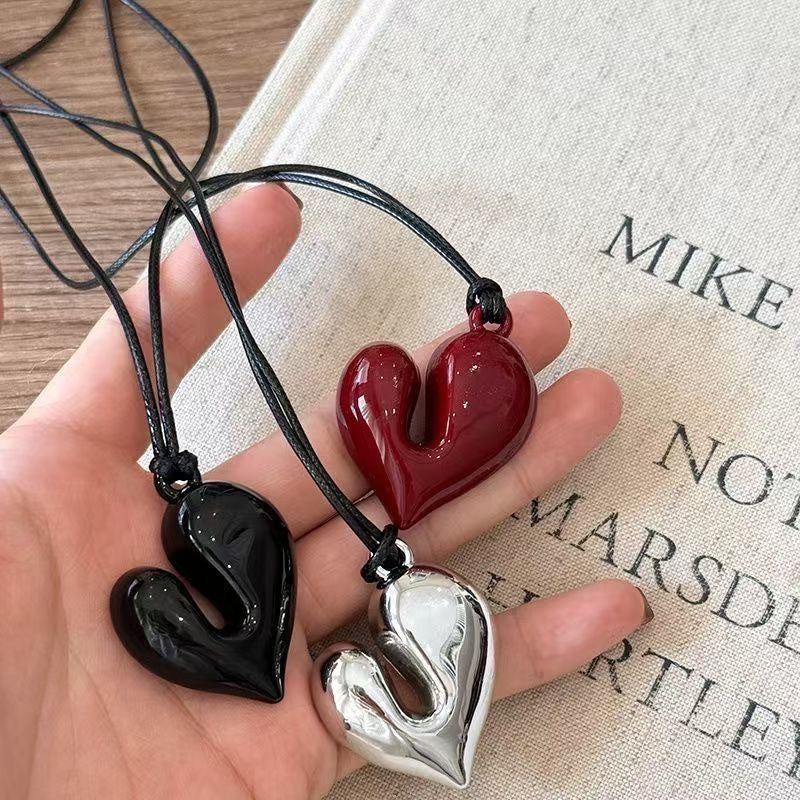 High-end black rope neckband pendant
