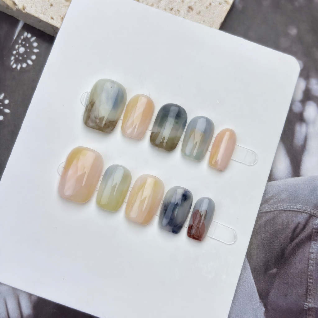 High-end gradient handcrafted wearable nails