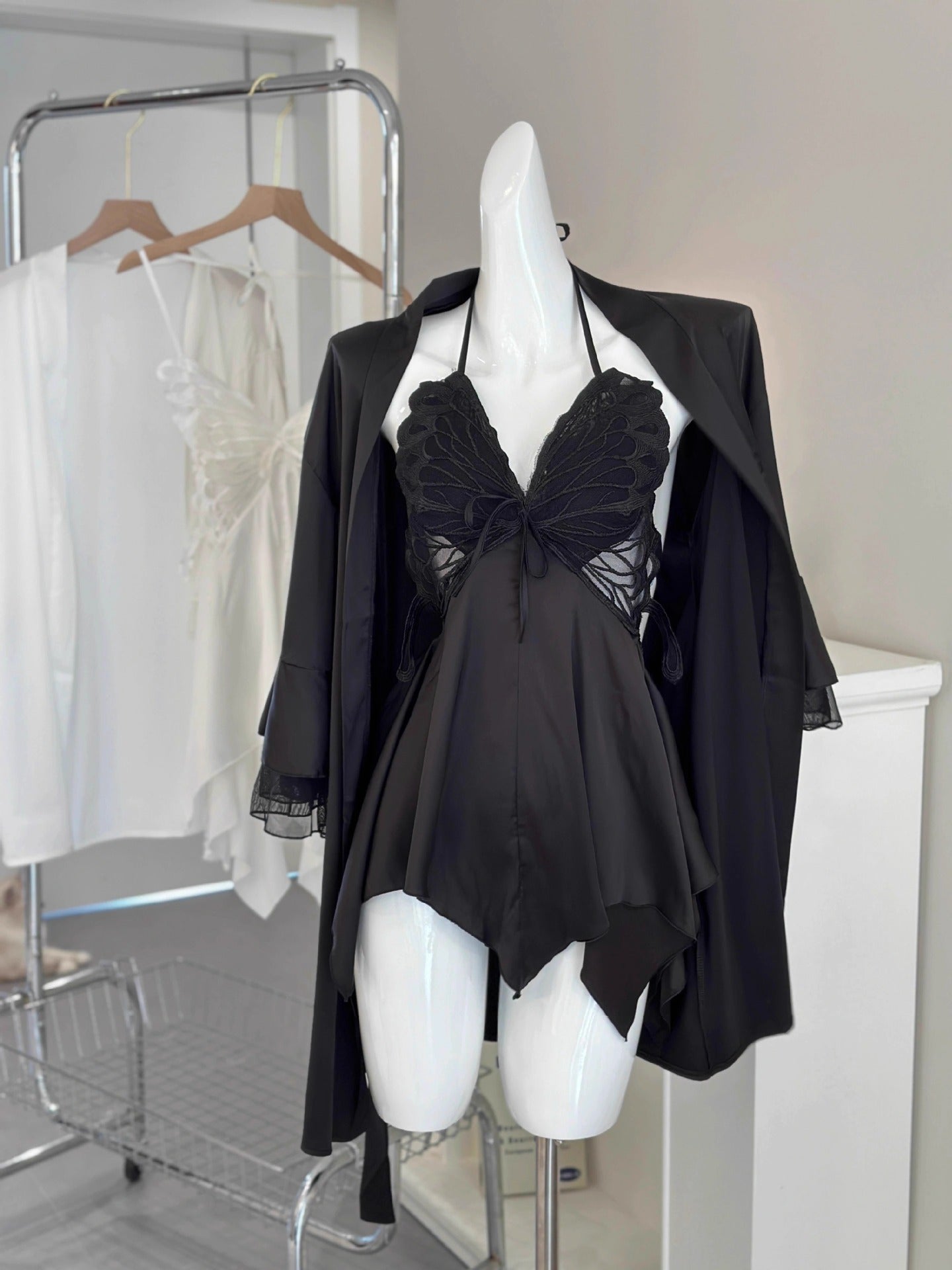 High-end ice silk slip dress
