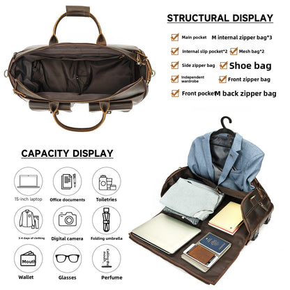 High-End Independent Shoe Compartment Travel Bag
