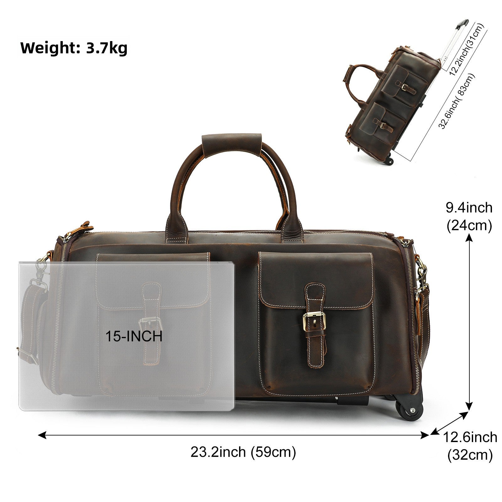 High-End Independent Shoe Compartment Travel Bag