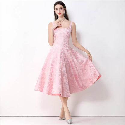 High-end jacquard slip dress