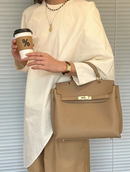 High-end leather tote bag