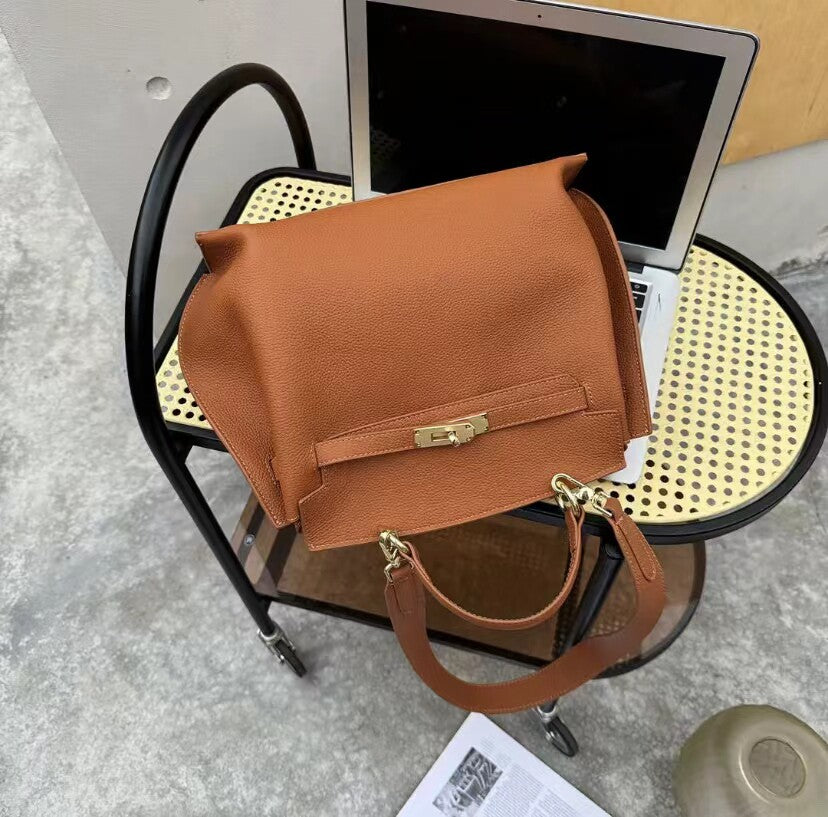 High-end leather tote bag