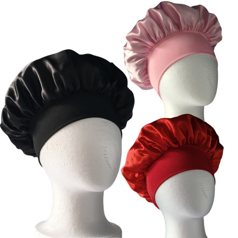 High-end silk satin hair cap