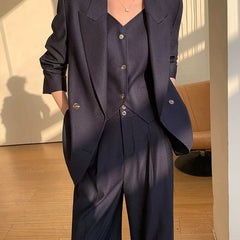 Navy blue suit