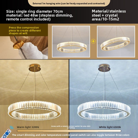 High-end, understated luxury crystal chandelier