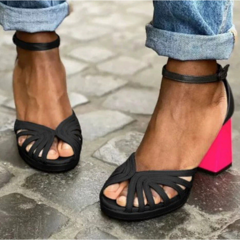 High Heel Open Toe Sandals