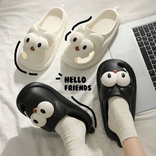 High-heel platform slippers for women, casual summer sandals