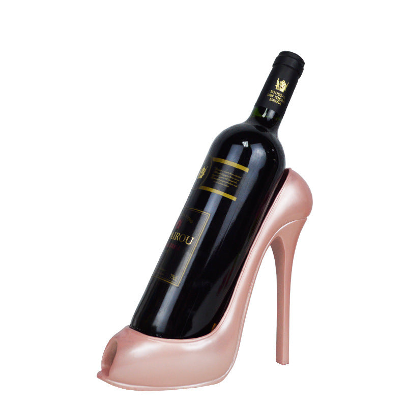 High-heeled shoe wine rack