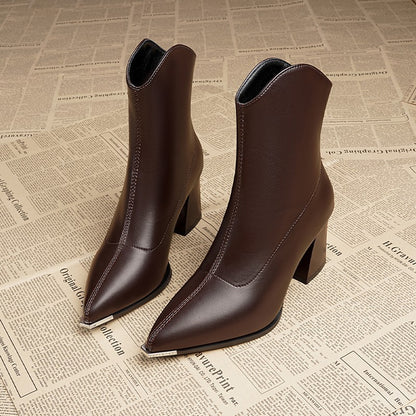 High-heeled Shoes Small French Ankle Boots