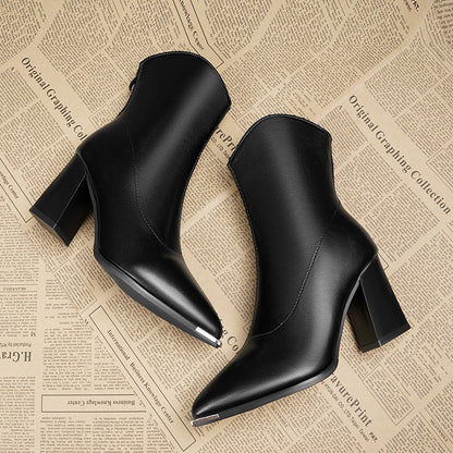 High-heeled Shoes Small French Ankle Boots