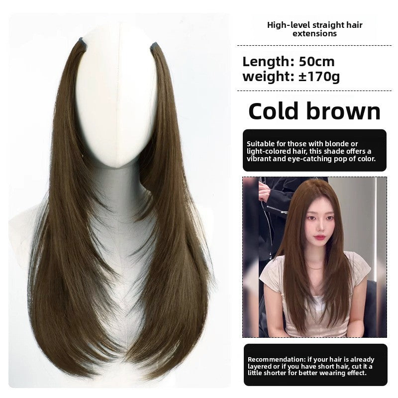 High-level long hair wig