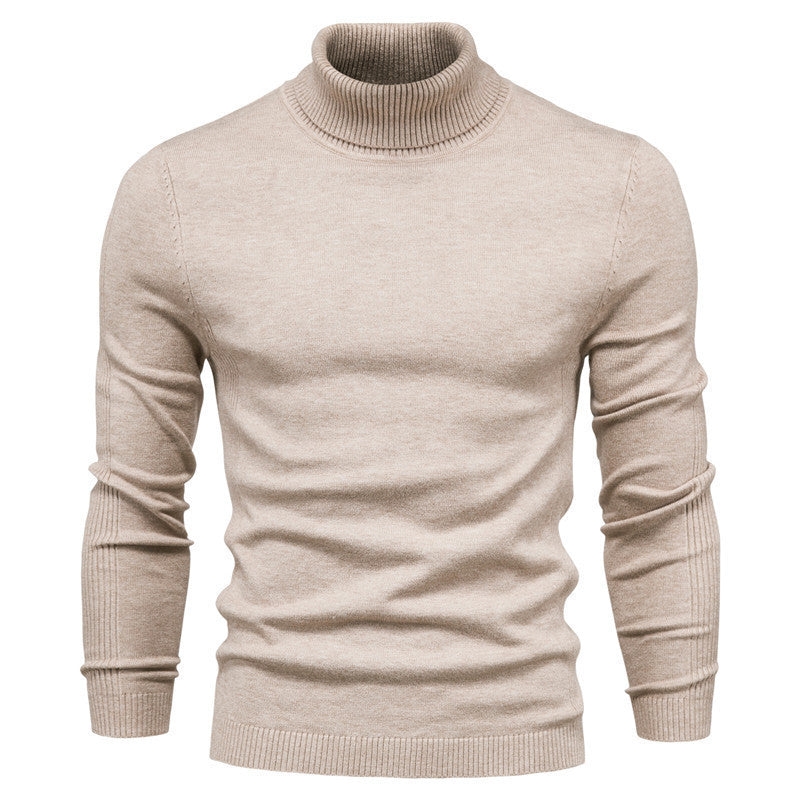 High-Neck Jacquard Pullover Sweater