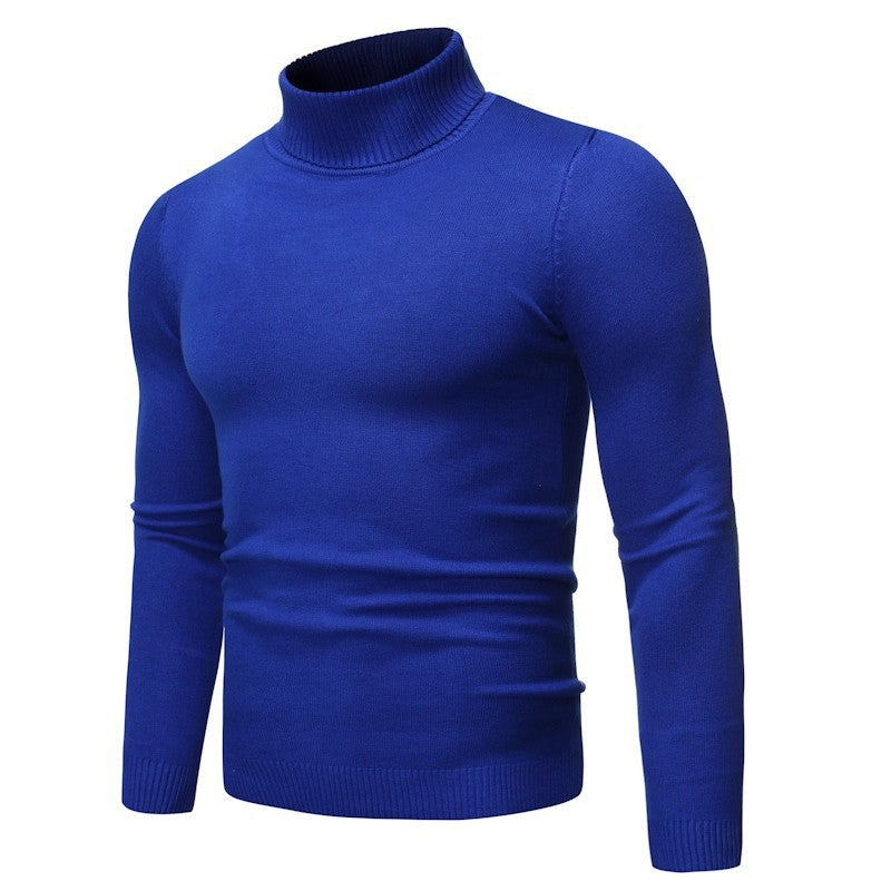 High-Neck Jacquard Pullover Sweater