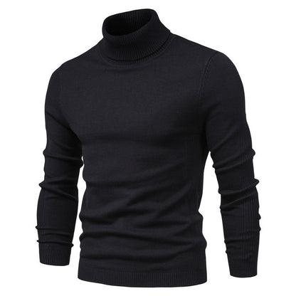 High-Neck Jacquard Pullover Sweater