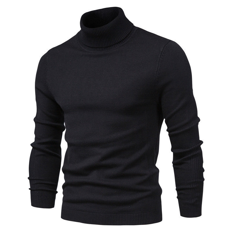 High-Neck Jacquard Pullover Sweater