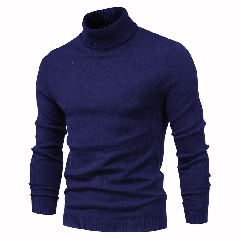 High-Neck Jacquard Pullover Sweater