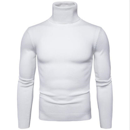 High-Neck Jacquard Pullover Sweater