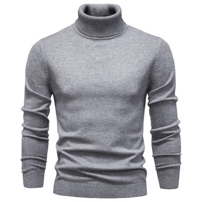 High-Neck Jacquard Pullover Sweater