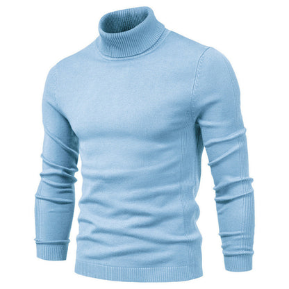 High-Neck Jacquard Pullover Sweater