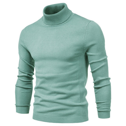 High-Neck Jacquard Pullover Sweater
