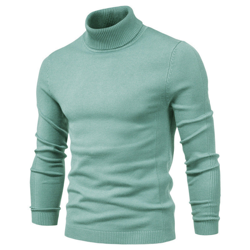 High-Neck Jacquard Pullover Sweater