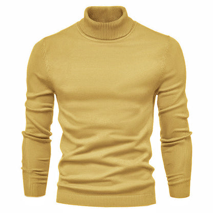 High-Neck Jacquard Pullover Sweater