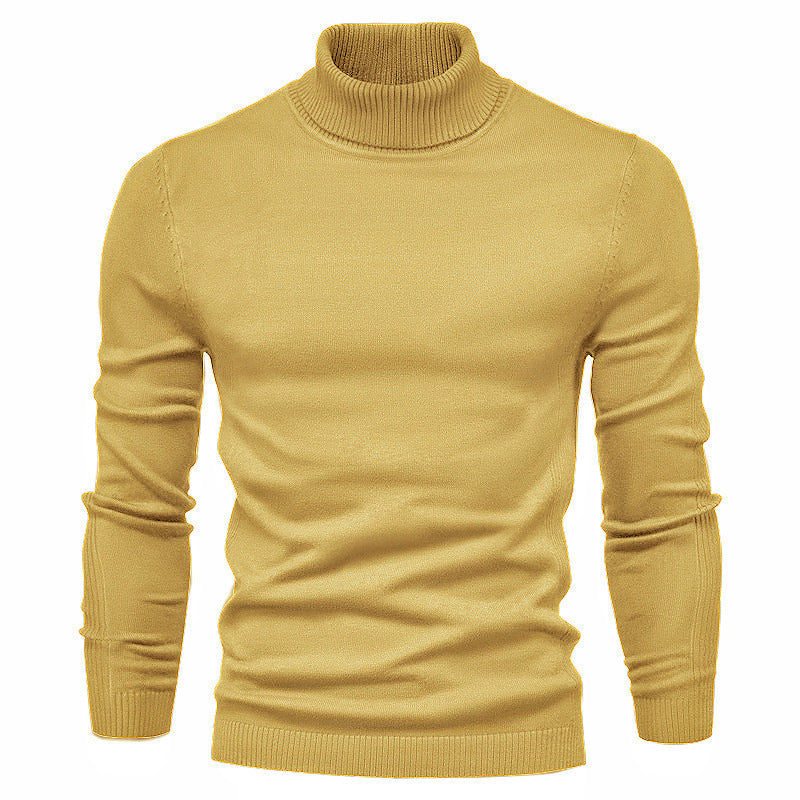 High-Neck Jacquard Pullover Sweater