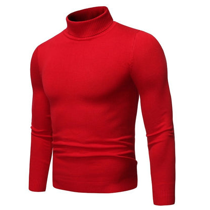 High-Neck Jacquard Pullover Sweater