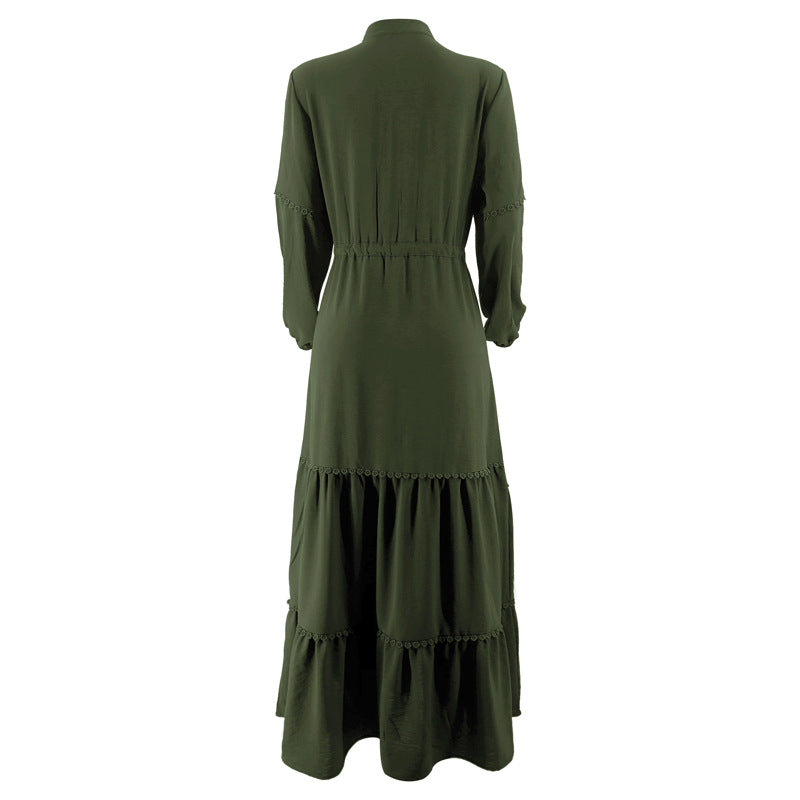 High-neck long dress