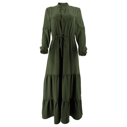 High-neck long dress