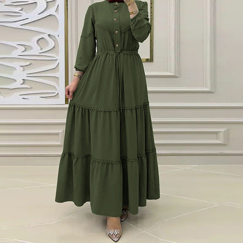 High-neck long dress