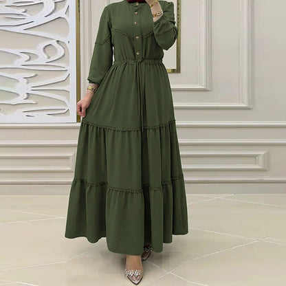 High-neck long dress