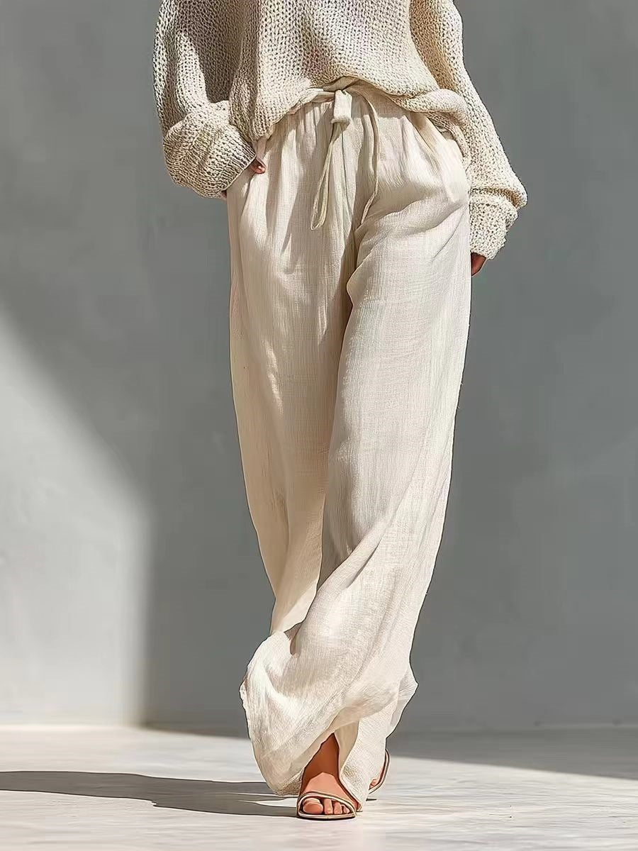 High-neck top and long pants