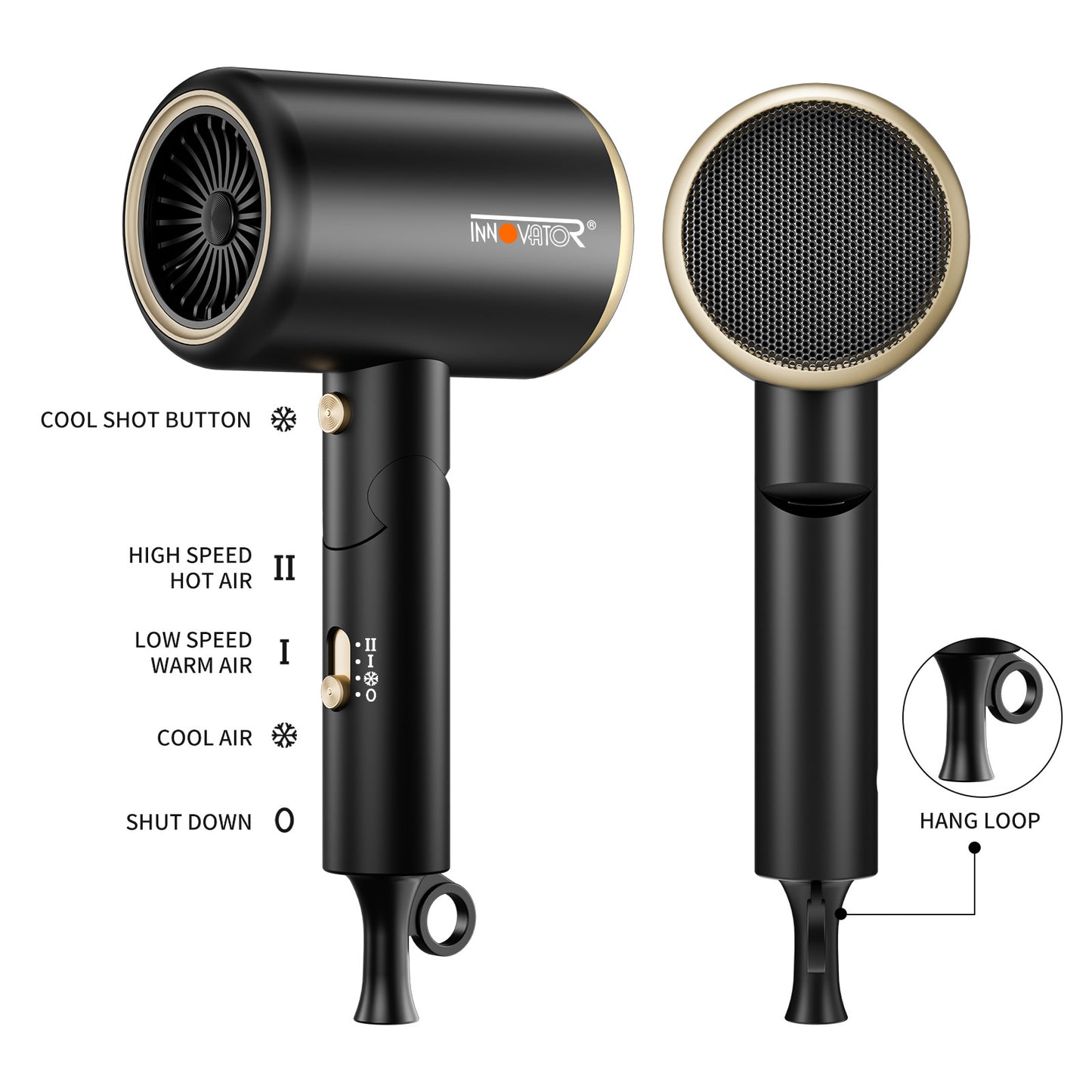 High-power household hair dryer