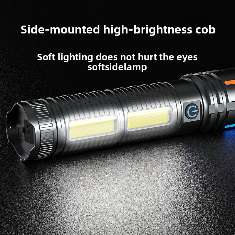 High Power Zoom Flashlight with Digital Display